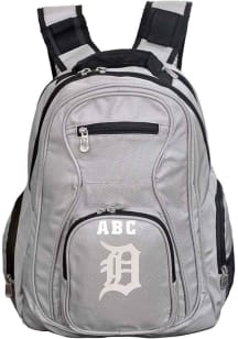 Detroit Tigers Grey Personalized Monogram Premium Backpack