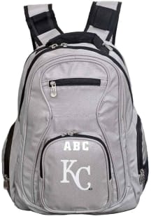 Kansas City Royals Grey Personalized Monogram Premium Backpack