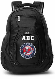 Minnesota Twins Black Personalized Monogram Premium Backpack