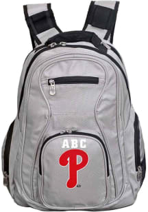 Philadelphia Phillies Grey Personalized Monogram Premium Backpack