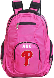 Philadelphia Phillies Pink Personalized Monogram Premium Backpack