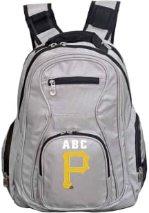 Pittsburgh Pirates Grey Personalized Monogram Premium Backpack