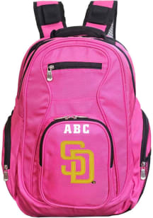 San Diego Padres Pink Personalized Monogram Premium Backpack