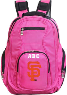 San Francisco Giants Pink Personalized Monogram Premium Backpack