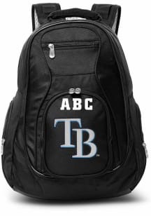 Tampa Bay Rays Black Personalized Monogram Premium Backpack