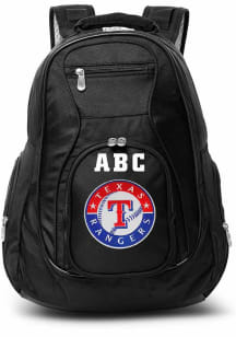 Texas Rangers Black Personalized Monogram Premium Backpack