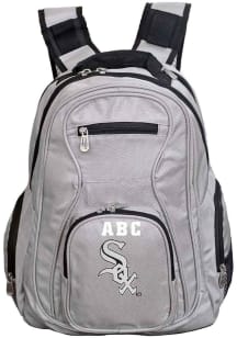 Chicago White Sox Grey Personalized Monogram Premium Backpack