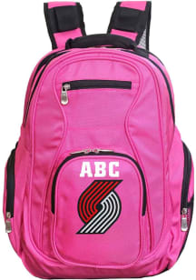 Portland Trail Blazers Pink Personalized Monogram Premium Backpack