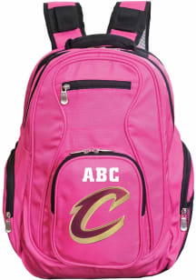 Cleveland Cavaliers Pink Personalized Monogram Premium Backpack
