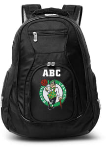 Boston Celtics Black Personalized Monogram Premium Backpack