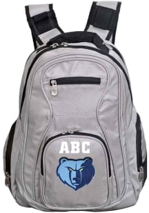 Memphis Grizzlies Grey Personalized Monogram Premium Backpack