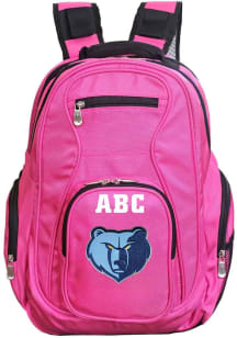 Memphis Grizzlies Pink Personalized Monogram Premium Backpack