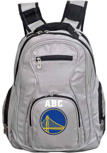 Golden State Warriors Grey Personalized Monogram Premium Backpack