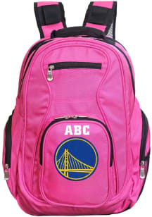 Golden State Warriors Pink Personalized Monogram Premium Backpack