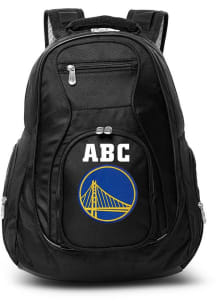 Golden State Warriors Black Personalized Monogram Premium Backpack