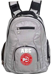 Atlanta Hawks Grey Personalized Monogram Premium Backpack