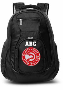 Atlanta Hawks Black Personalized Monogram Premium Backpack