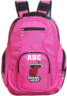 Miami Heat Pink Personalized Monogram Premium Backpack