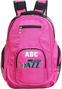 Utah Jazz Pink Personalized Monogram Premium Backpack