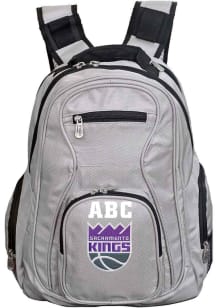 Sacramento Kings Grey Personalized Monogram Premium Backpack