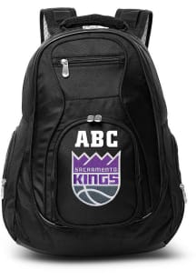 Sacramento Kings Black Personalized Monogram Premium Backpack