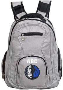 Dallas Mavericks Grey Personalized Monogram Premium Backpack
