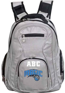 Orlando Magic Grey Personalized Monogram Premium Backpack