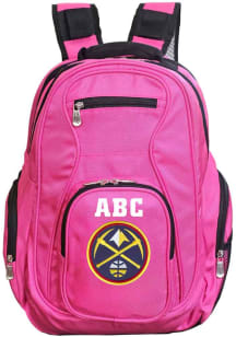 Denver Nuggets Pink Personalized Monogram Premium Backpack