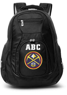 Denver Nuggets Black Personalized Monogram Premium Backpack