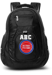Detroit Pistons Black Personalized Monogram Premium Backpack