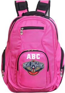 New Orleans Pelicans Pink Personalized Monogram Premium Backpack