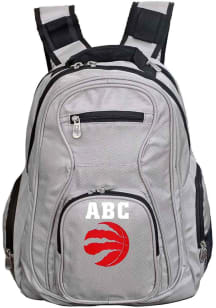 Toronto Raptors Grey Personalized Monogram Premium Backpack