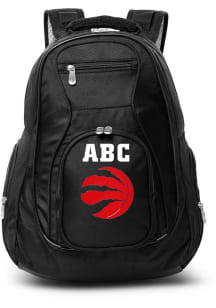 Toronto Raptors Black Personalized Monogram Premium Backpack