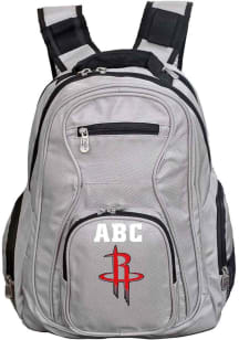 Houston Rockets Grey Personalized Monogram Premium Backpack