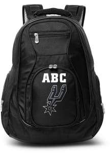 San Antonio Spurs Black Personalized Monogram Premium Backpack