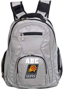 Phoenix Suns Grey Personalized Monogram Premium Backpack