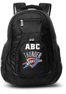Oklahoma City Thunder Black Personalized Monogram Premium Backpack