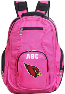 Arizona Cardinals Pink Personalized Monogram Premium Backpack