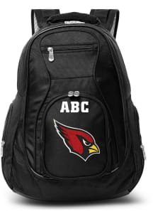 Arizona Cardinals Black Personalized Monogram Premium Backpack