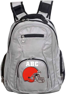 Cleveland Browns Grey Personalized Monogram Premium Backpack