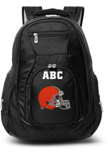 Cleveland Browns Black Personalized Monogram Premium Backpack