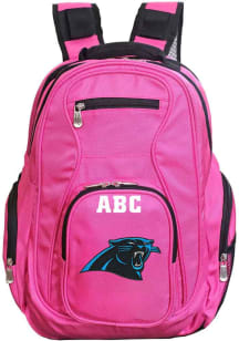 Carolina Panthers Pink Personalized Monogram Premium Backpack