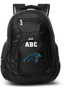 Carolina Panthers Black Personalized Monogram Premium Backpack