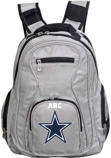 Dallas Cowboys Grey Personalized Monogram Premium Backpack