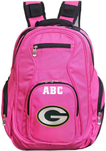 Green Bay Packers Pink Personalized Monogram Premium Backpack