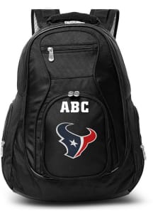 Houston Texans Black Personalized Monogram Premium Backpack