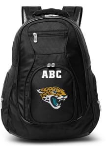 Jacksonville Jaguars Black Personalized Monogram Premium Backpack