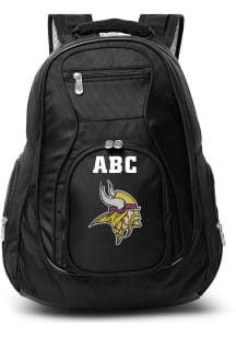 Minnesota Vikings Black Personalized Monogram Premium Backpack