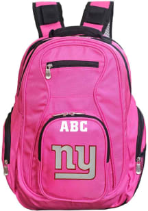 New York Giants Pink Personalized Monogram Premium Backpack