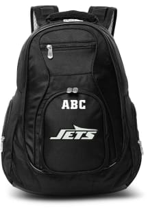 New York Jets Black Personalized Monogram Premium Backpack